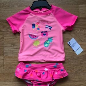 New “Oshkosh” 2pc. Swimsuit size 12 months